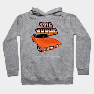 Classic car shirt featuring orange 69 Pontiac GTO Judge Hoodie